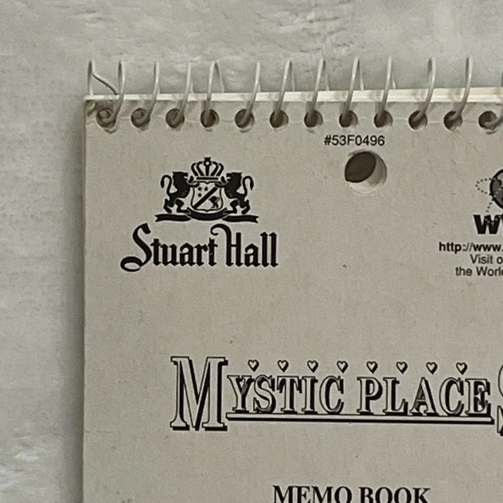 Vintage 1996 Stuart Hall Mystic Places Unicorn Waterfall Flip Spiral Notebook